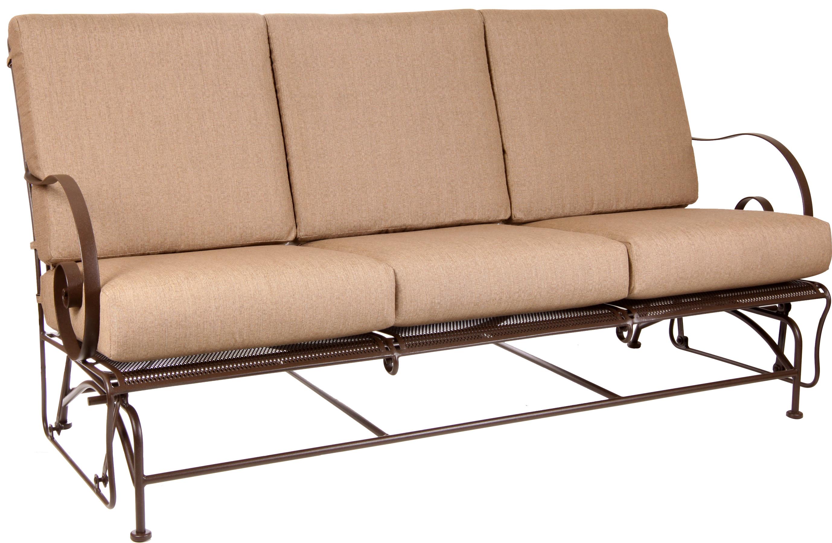 Outdoor metal outlet glider sofa